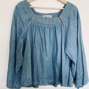 Madewell Chambray Blouse - size S